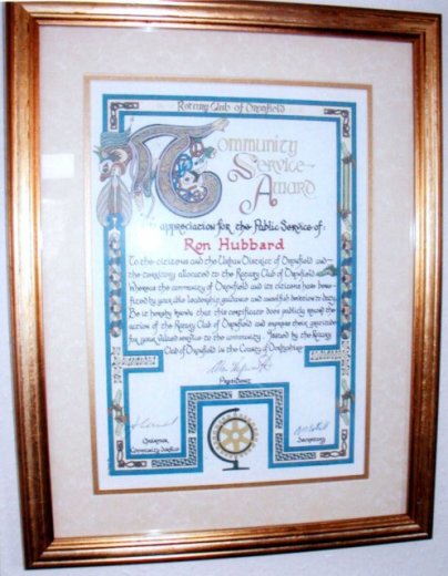 The award document