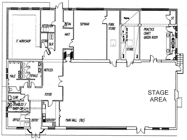 Layout of the Village Hall